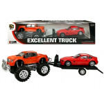Odťahovacie vozidlo Monster Truck s autom 58 cm oranžové